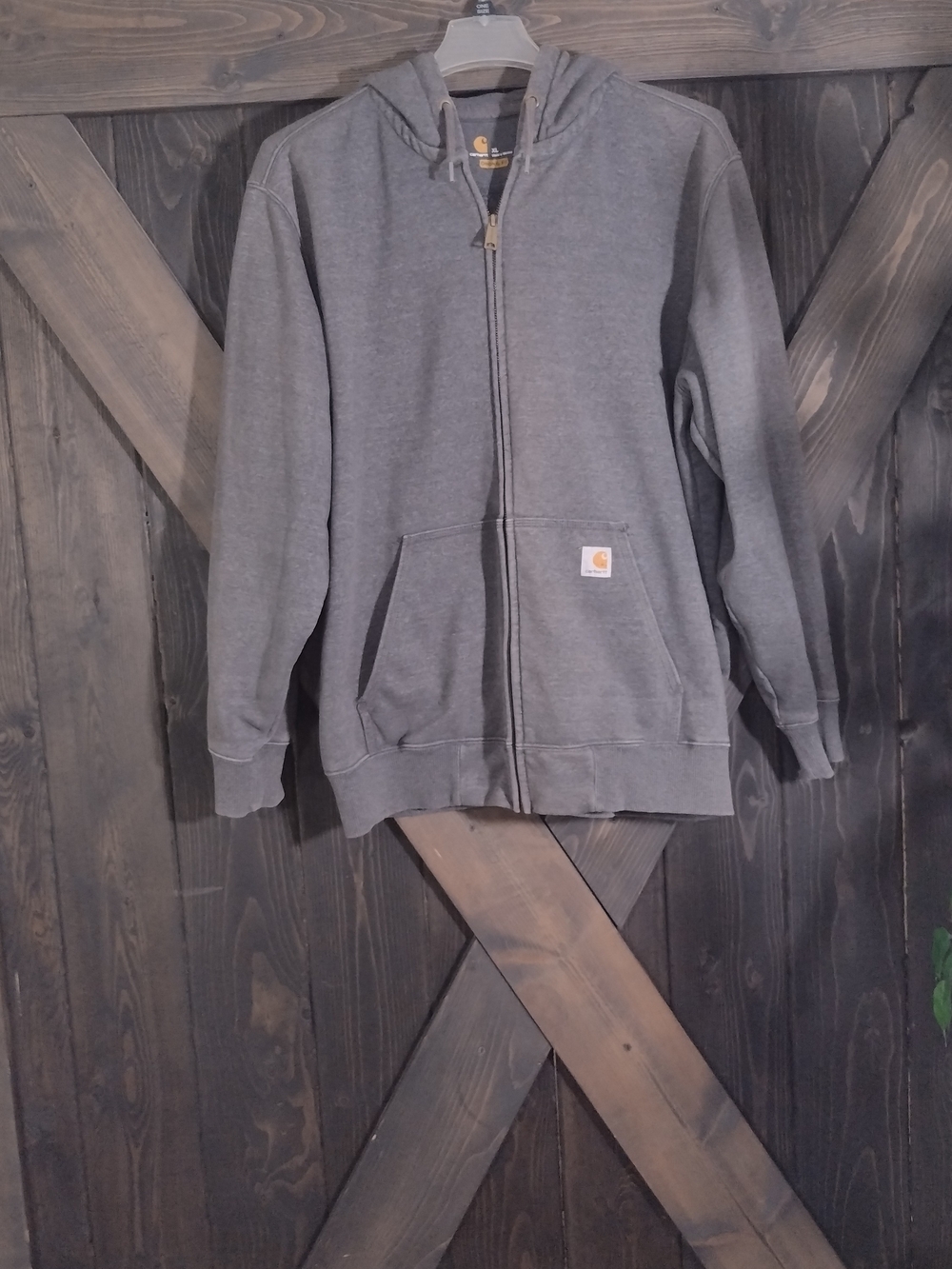 Carhartt Dark Gray Full-Zip Hooded Sweatshirt Size XL